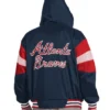 Atlanta Braves Legacy Lightweight Navy And Red Hooded Jacket