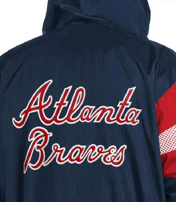 Atlanta Braves Legacy Lightweight Navy And Red Hooded Jackets