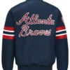 Atlanta Braves Scout I Full Snap Navy Satin Jacket