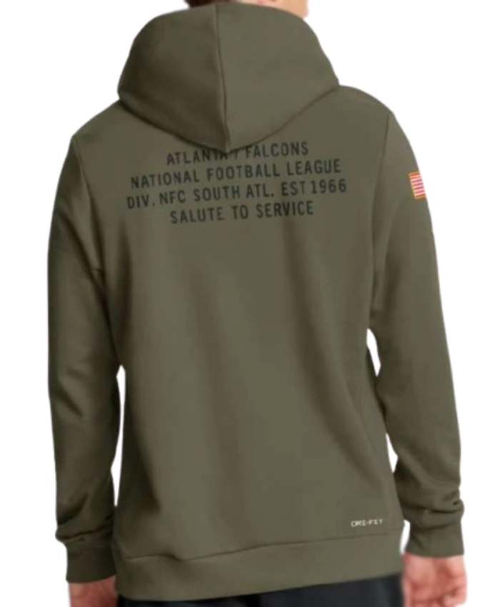 Atlanta Falcons 2025 Salute To Service Sideline Hoodie