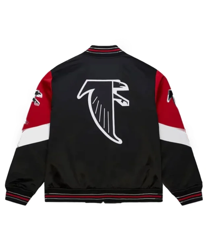 Atlanta Falcons Throwback Vintage Satin Jacket - Image 2