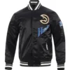 Atlanta Hawks 2024 25 City Edition Chenille Black Varsity Jacket