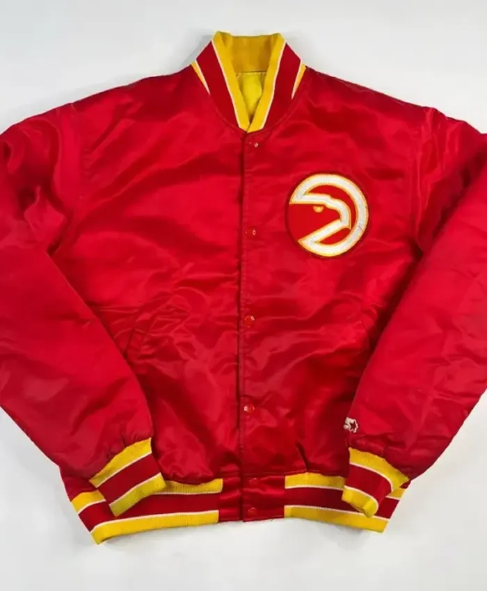 Atlanta Hawks 90s Red Varsity Jacket