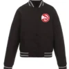 Atlanta Hawks Black Letterman Varsity Jacket