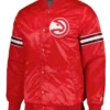 Atlanta Hawks Force Play Red Varsity Jacket