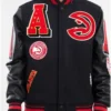 Atlanta Hawks Mashup Black Varsity Jacket