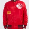 Atlanta Hawks Old English Red Varsity Jacket