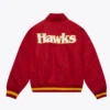 Atlanta Hawks Red Full Zip Bomber Jacket