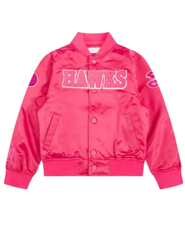 Atlanta Hawks Triple Pink Varsity Jacket