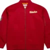 Atlanta Hawks Vintage Red Satin Bomber Jacket