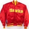 Atlanta Hawks Vintage Red Varsity Jacket