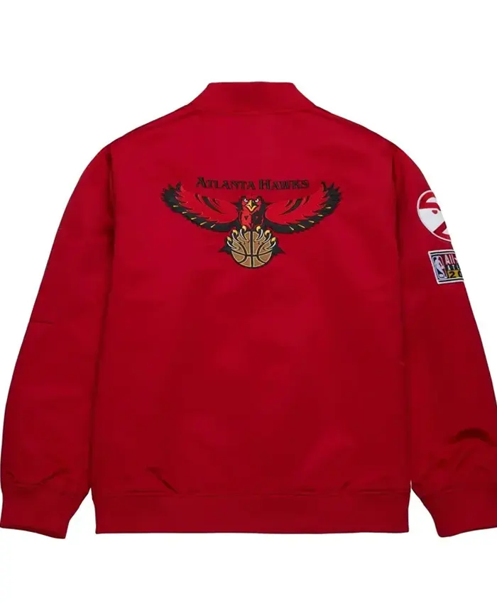 Atlanta Hawks Vintage Satin Bomber Jacket