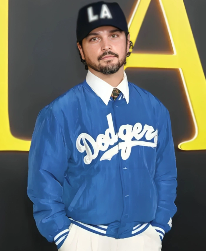 Augusto Aguilera Dodgers Full Snap Satin Blue Jacket