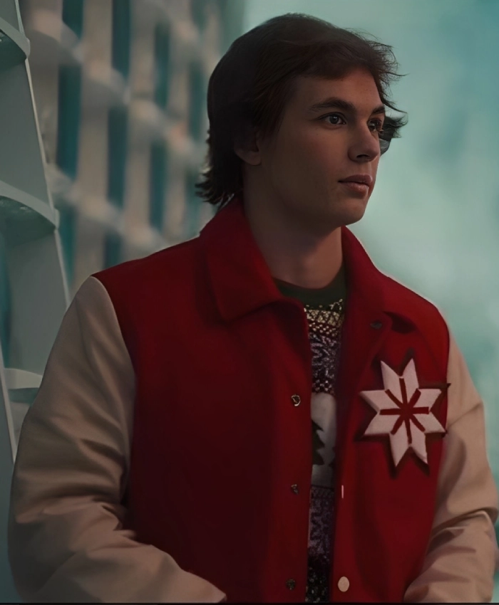 Austin Kane TV Series The Santa Clauses Cal Red Varsity Jacket On Sale