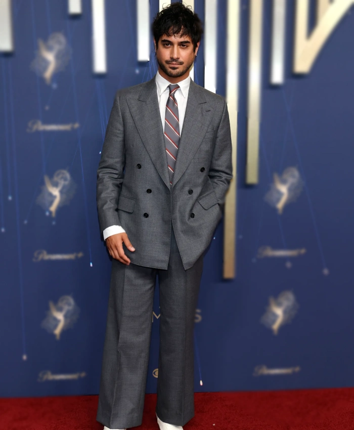 Emmys Red Carpet 2025 Avan Jogia Grey Suit