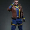 Avengers Doomsday 2026 Cyclops Brown Bomber Leather Jacket