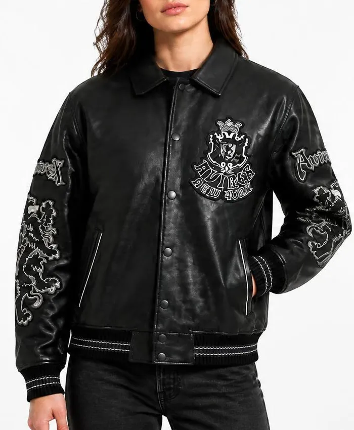 Avirex Goth Black Leather Jacket Womens