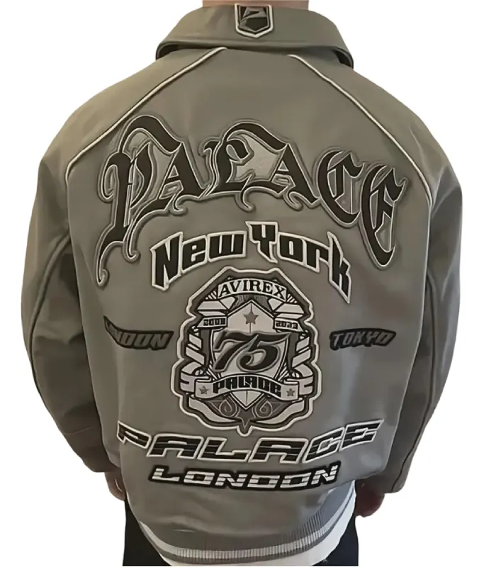 Avirex Grey Varsity Jacket