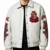 Avirex Two-Tone Goth Leather Jacket Mens