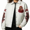 Avirex Two-Tone Goth Leather Jacket Womens