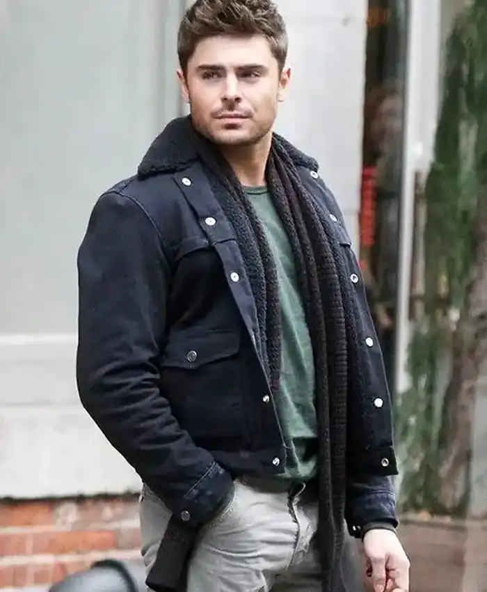 Awkward Moment Zac Efron Black Cotton Jacket
