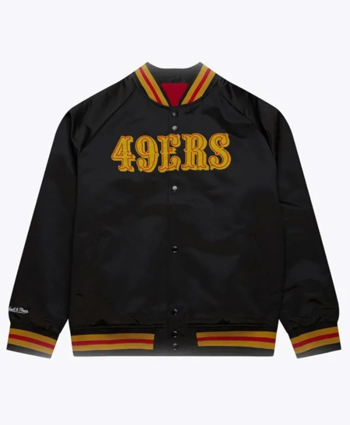 Azul Trujillo San Francisco 49ers Satin Raglan Jacket - Image 3