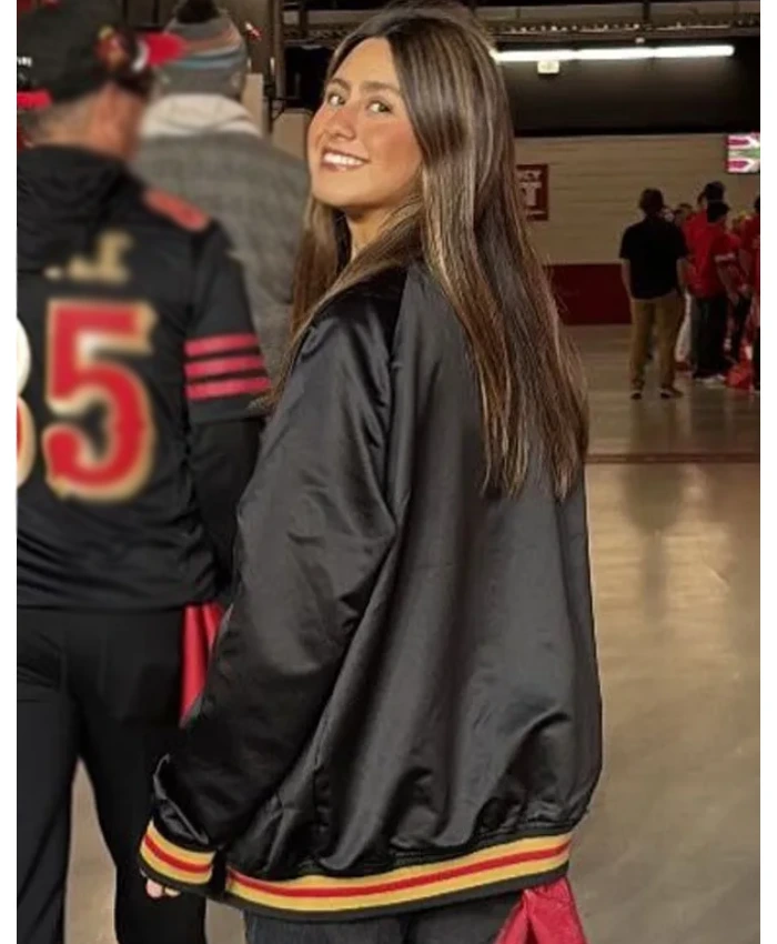Azul Trujillo San Francisco 49ers Satin Raglan Jacket - Image 2