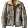 B 3 Aviator Grey Shearling Jacket