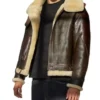 B 3 Aviator Shearling Sheepskin Leather Flying Jacket