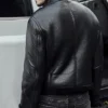 B 3 Black Shearling Motorcycle Jacket 1