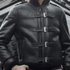 B 3 Black Shearling Motorcycle Jacket