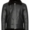 B 3 Black World War 2 Shearling Sheepskin Flying Jacket