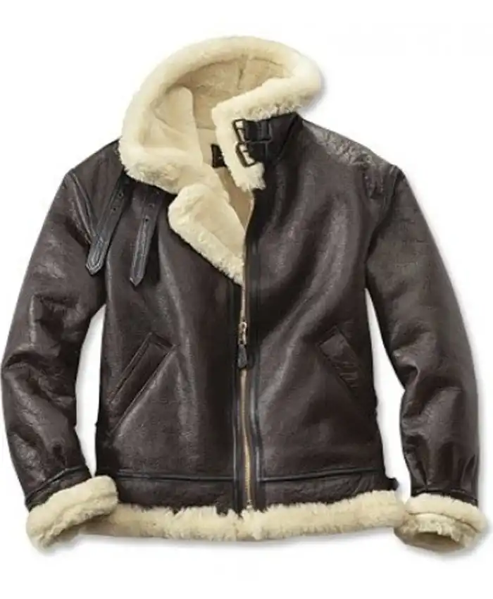 B 3 Brown Sheepskin Shearling Jacket