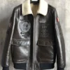 B 3 Dark Brown Sheepskin Shearling Fur Jacket