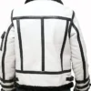 B 3 Jayne Sheepskin Black And White Shearling Biker Jacket