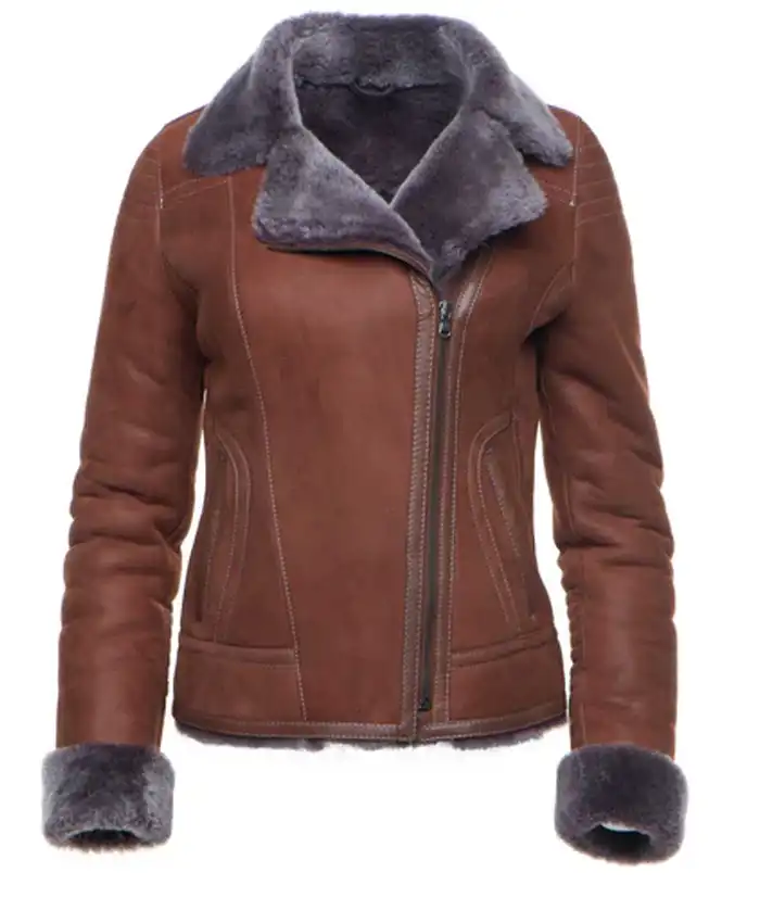 B 3 Reynas Tan Sheepskin Shearling Jacket