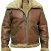 B 3 Shearling Leather Pilot Flying Aviation Jacket