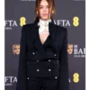 BAFTA Film Awards 2026 Milly Alcock Cropped Double Breasted Black Blazer