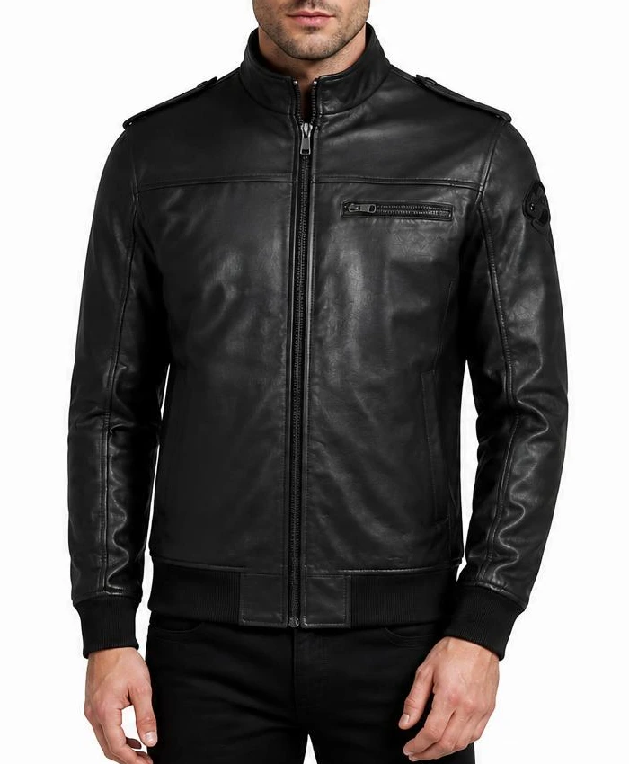 BTS RM World Tour Arirang Black Leather Jacket Mens
