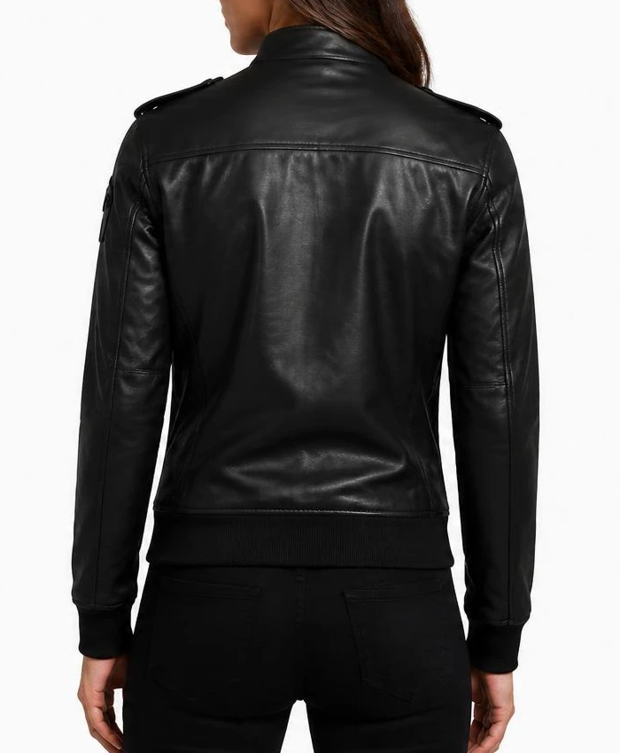 BTS RM World Tour Arirang Black Leather Jacket Women