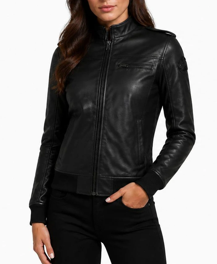 BTS RM World Tour Arirang Black Leather Jacket Womens