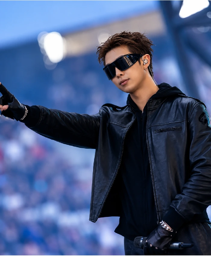 BTS RM World Tour Arirang Black Leather Jacket