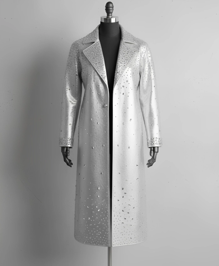 Bad Bunny Silver Embellished Coat