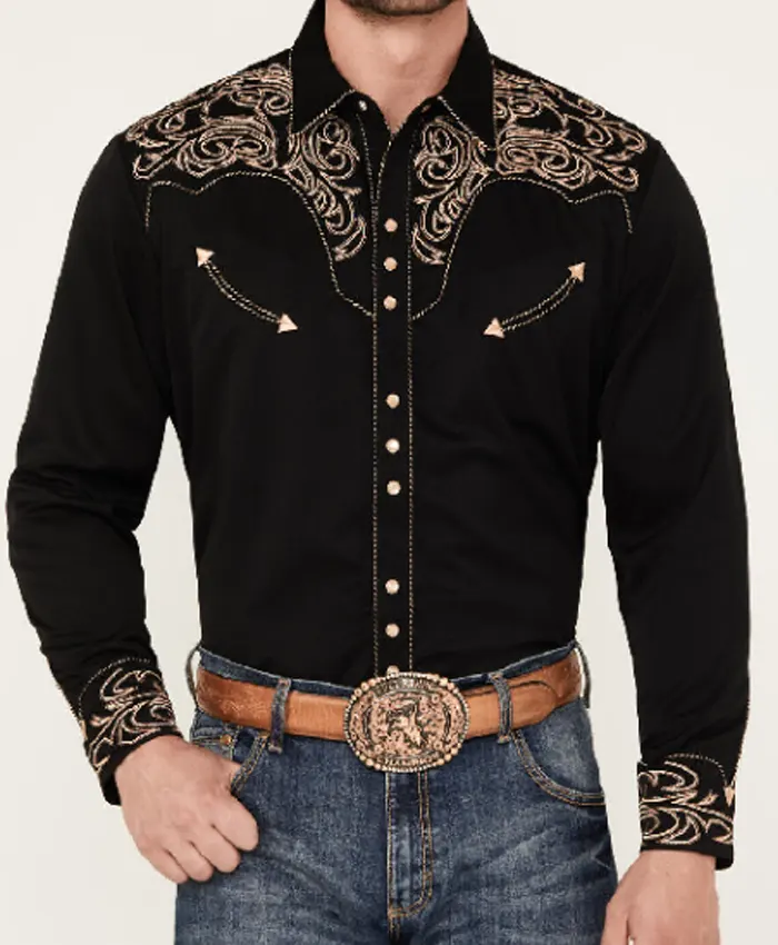Bad Thoughts S01 Embroidered Western Shirt