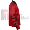 Bad World Tour 1987 Michael Jackson Red Satin Jacket With Multiple Belts On Sleeves