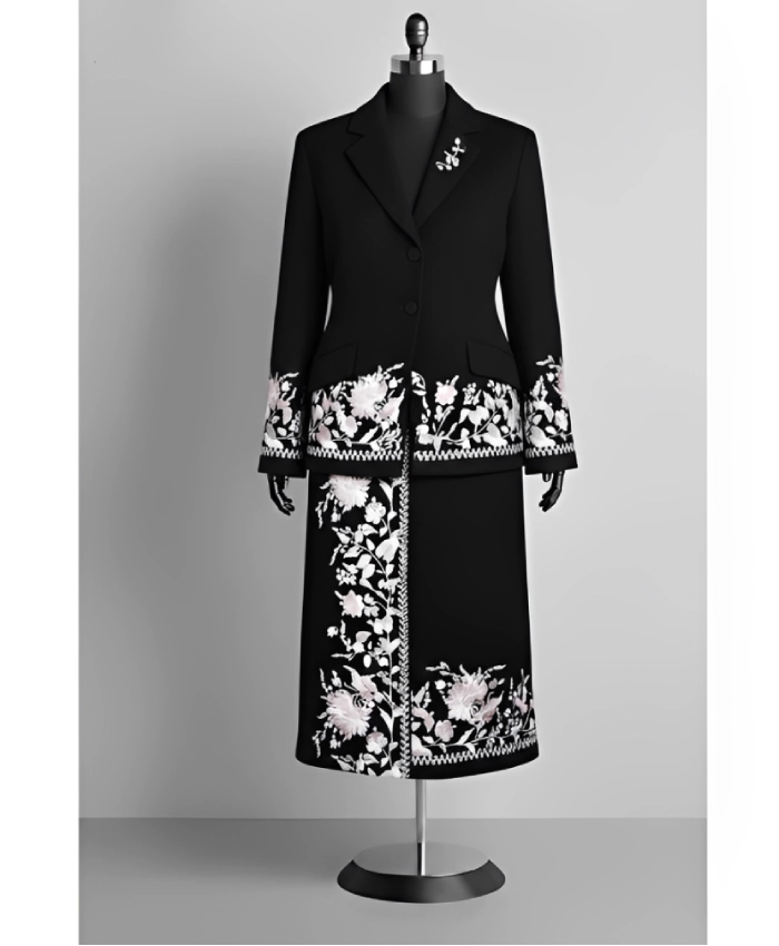 Bafta Film Awards 2026 Glenn Close Floral Black Coat