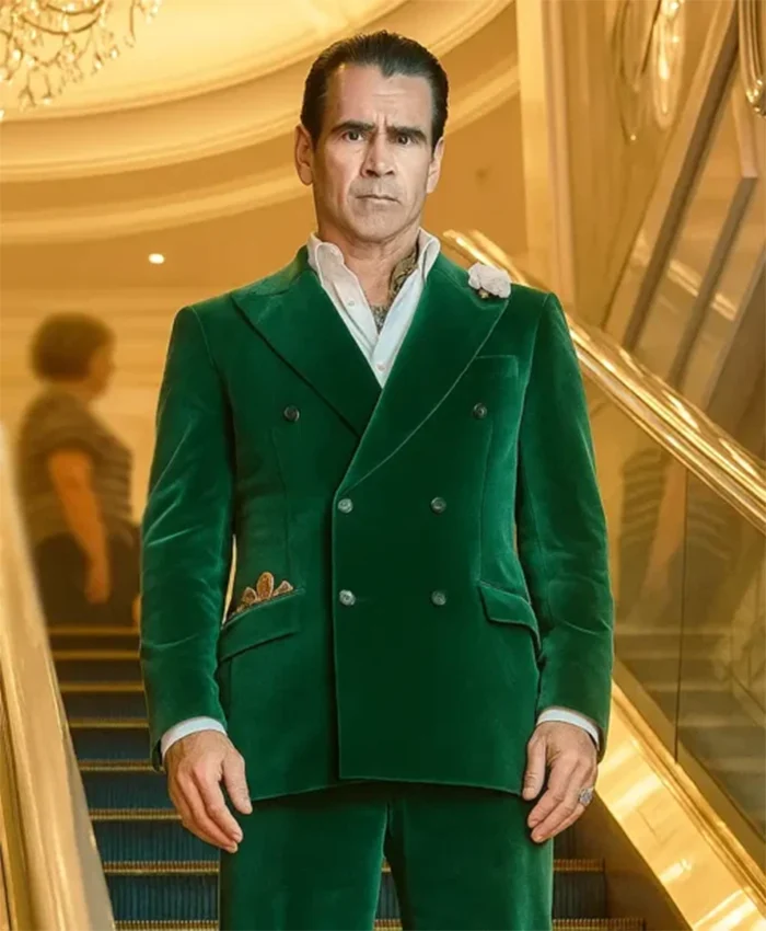 Ballad Of A Small Player 2025 Colin Farrell Green Blazer
