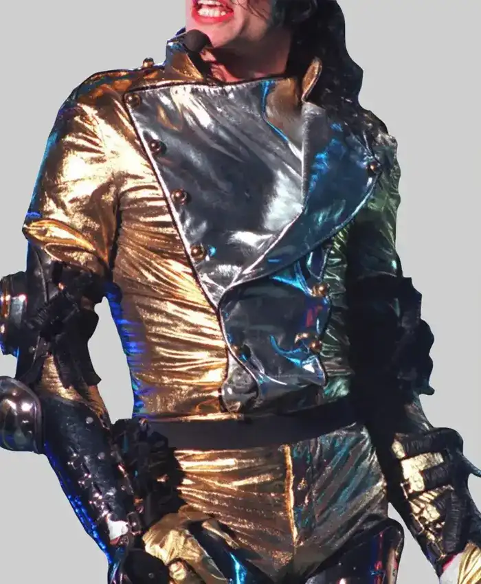 Balmain Michael Jackson Golden Leather Jacket