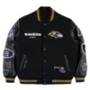 Baltimore Ravens Golf Wang Black Varsity Letterman Full Snap Jacket