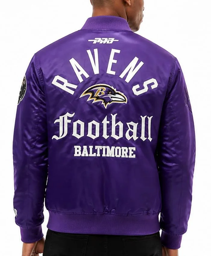 Baltimore Ravens Purple Satin Jacket Men